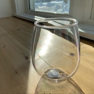 NEW Crate and Barrel Acrylic Stemless Wine Glasses